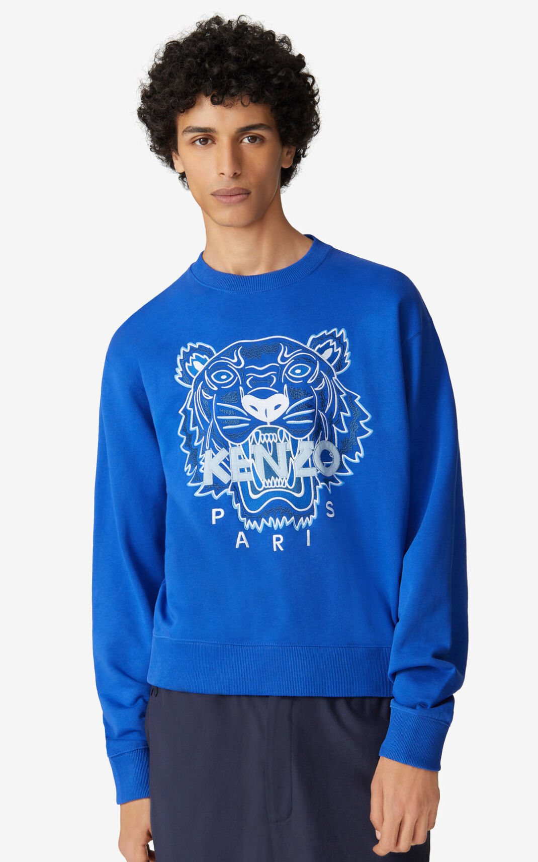 Sweatshirt Kenzo Tiger Masculino - Azul Marinho Azuis | 401HXPRUI